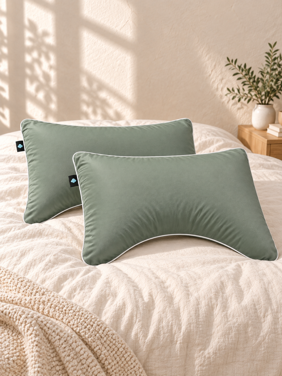 Taie Sleepillo Plus à coupe échancrée, adaptée à la forme de l’oreiller incurvé